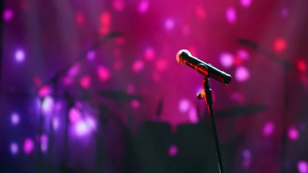 microphone on stage background