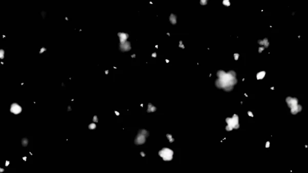 Abstract Black Background Falling Snow — Stock Photo, Image