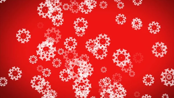 Abstract Kleur Achtergrond Met Sneeuwvlokken — Stockfoto