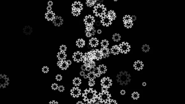 Abstract Color Background Snowflakes — ストック写真