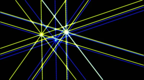 Abstract Black Background Glowing Laser Lines — ストック写真