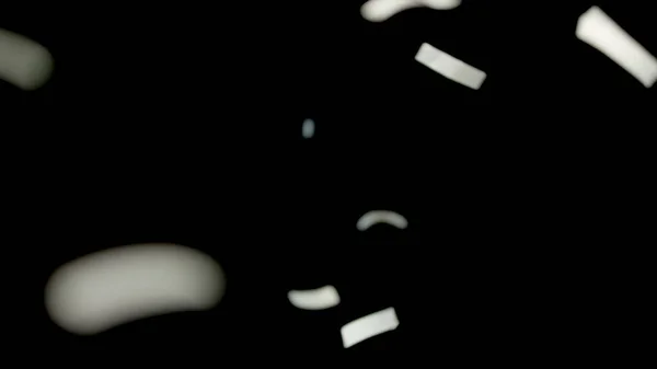 Abstract Black Background White Confetti — Stockfoto
