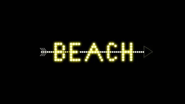 Neon Light Sign Beach — Stockfoto