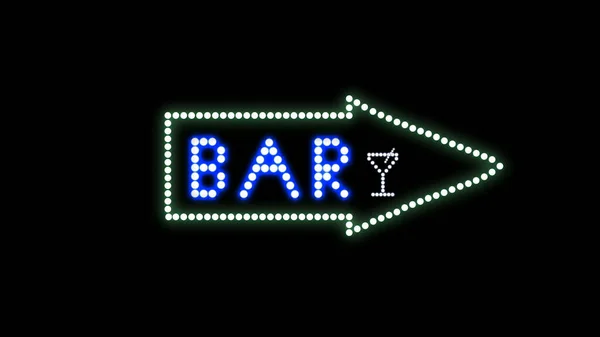 Neon Light Sign Bar — стоковое фото