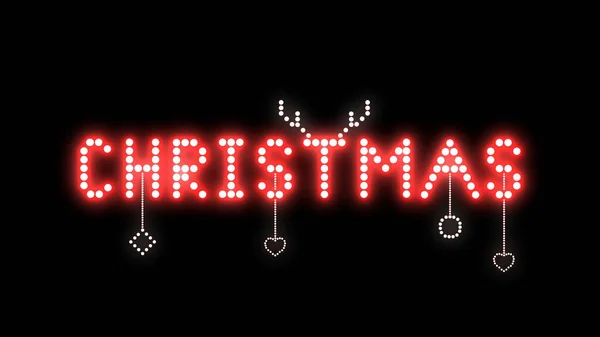 Neon Light Sign Christmas — Stockfoto