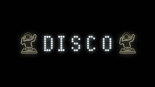 Neon Light Sign Disco — Φωτογραφία Αρχείου