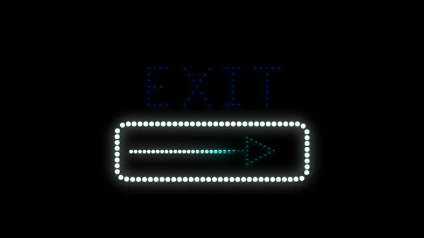 Neon Light Sign Exit — Foto Stock