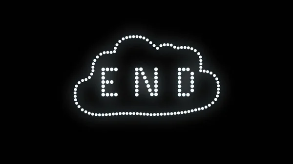 Neon Light Sign End — Stockfoto