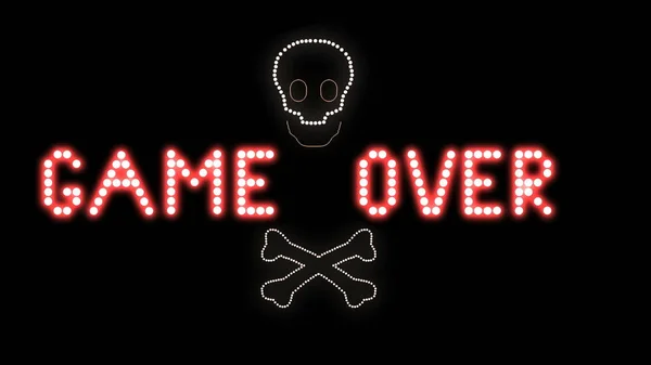 neon light sign. GAME OVER