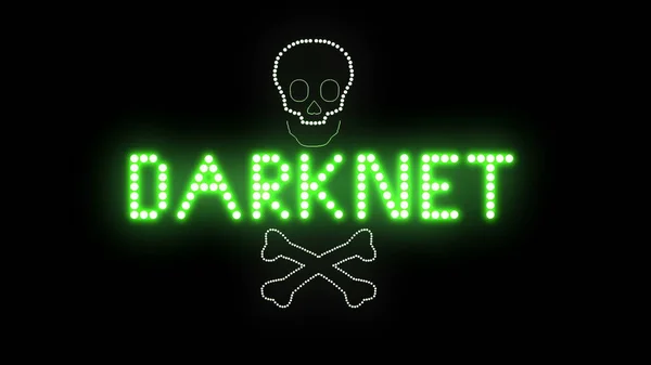 Neon Light Sign Darknet — Stock Photo, Image