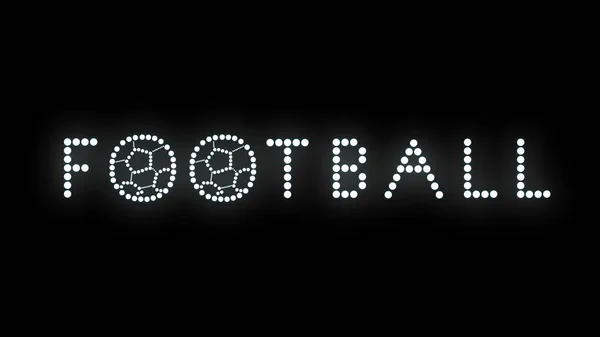 Neon Light Sign Football — Stockfoto