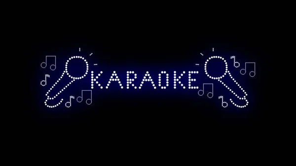 Neon Light Sign Karaoke — стокове фото