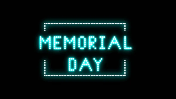 neon light sign. MEMORIAL DAY