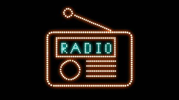 neon light sign. RADIO