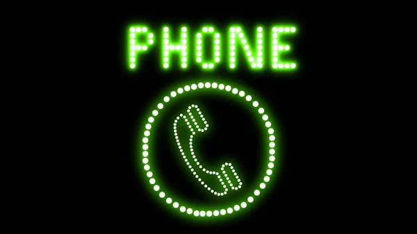 neon light sign. PHONE