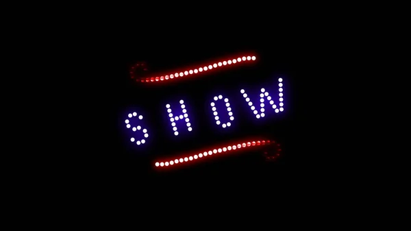 Neon Light Sign Show — Fotografia de Stock