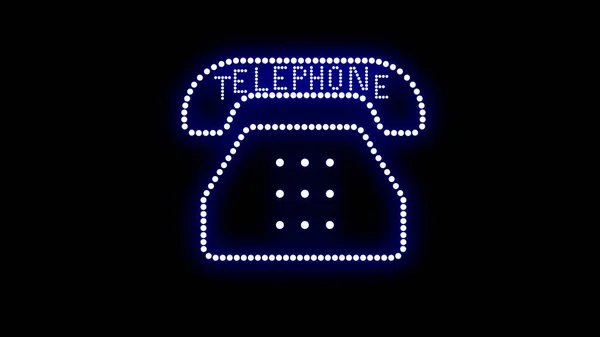 Neon Light Sign Telephone —  Fotos de Stock