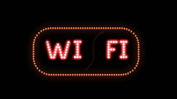 neon light sign. WI FI