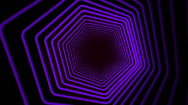 Abstract Tech Futuristic Background Glowing Neon Lines Tunnel — Fotografia de Stock