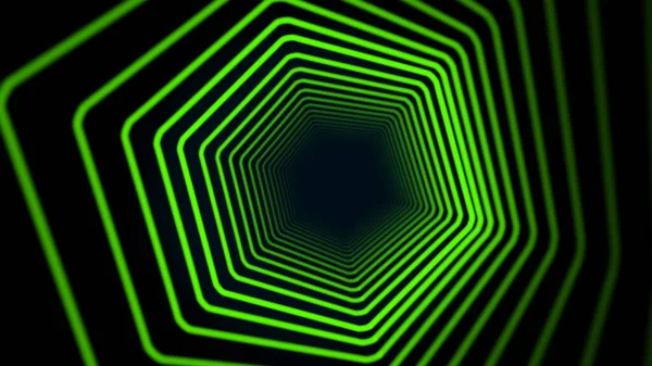 Abstract Tech Futuristic Background Glowing Neon Lines Tunnel — Stockfoto