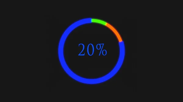 Loading Indicating Circle Icon Dark Background Loading — Stockfoto