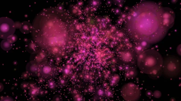 Abstract Dark Background Glowing Particles Space Galaxy Illustration — Stock fotografie