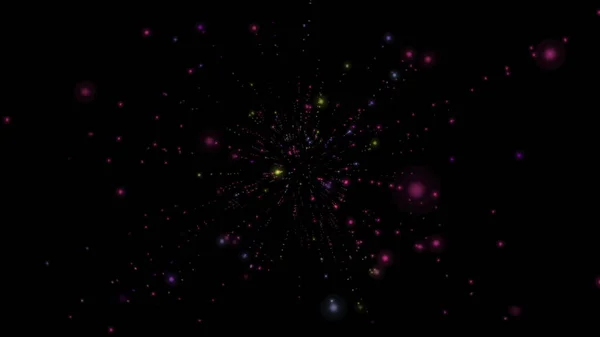 Abstract Dark Background Glowing Particles Space Galaxy Illustration — Stock Fotó