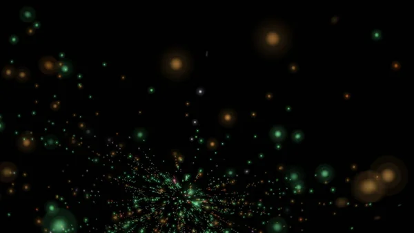 Abstract Dark Background Glowing Particles Space Galaxy Illustration — Stockfoto