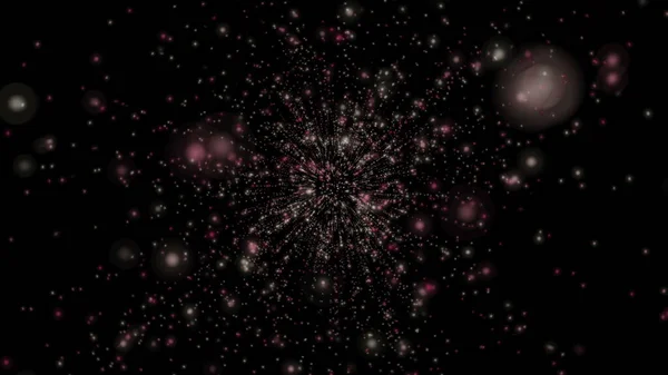 Abstract Dark Background Glowing Particles Space Galaxy Illustration — Φωτογραφία Αρχείου