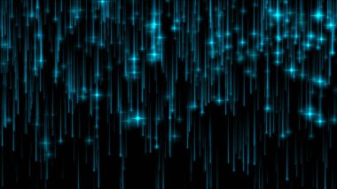 Parlayan mavi çizgilerle soyut arkaplan, kayan yıldızlar 