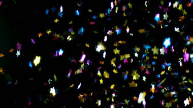 soyut koyu arkaplan ve yıldız konfetisi