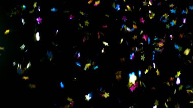 soyut koyu arkaplan ve yıldız konfetisi