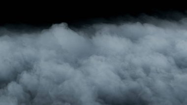 Kara Arkaplanda Gerçekçi Bulutların Fotoğrafı.