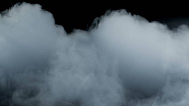 Kara Arkaplanda Gerçekçi Bulutların Fotoğrafı.