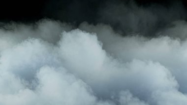 Siyah arkaplanda Gerçek Duman 'ın fotoğrafı - farklı projeler için gerçekçi örtüşme.