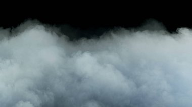 Siyah arkaplanda Gerçek Duman 'ın fotoğrafı - farklı projeler için gerçekçi örtüşme.