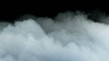 Siyah arkaplanda Gerçek Duman 'ın fotoğrafı - farklı projeler için gerçekçi örtüşme.