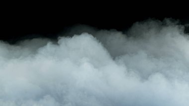 Siyah arkaplanda Gerçek Duman 'ın fotoğrafı - farklı projeler için gerçekçi örtüşme.