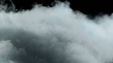 Siyah arkaplanda Gerçek Duman 'ın fotoğrafı - farklı projeler için gerçekçi örtüşme.