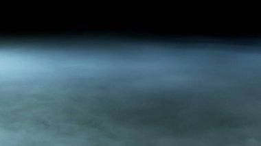 Siyah arka planda Real Smoke 'un fotoğrafı. Farklı projeler için gerçekçi bir örtüşme. Bulutlar sis, sis, sis, buhar.