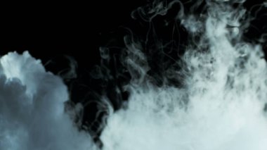 Smoke on black background realistic overlay for different projects! Very beautiful background for promo, trailer, tittles, text, openers and etc... clipart