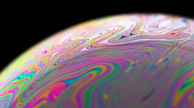 Sabun köpüğü Macro çekimi. Temiz, zarif, parlak bir fotoğraf arkaplanı. Yakın plan sabun köpüğü renkleri. Dezenfeksiyon. Köpük Arkaplanı. Kızıl Ejder kamerasına çek..