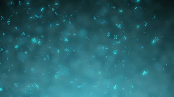 Abstract Gradient Background Snowflakes Storm — Foto de Stock