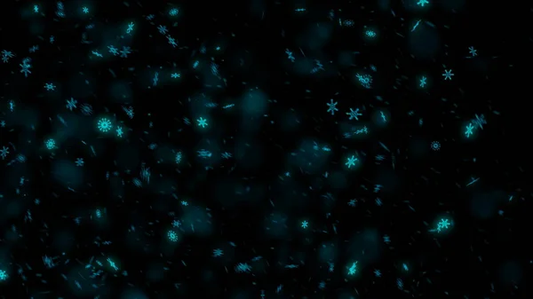 Abstract Gradient Background Snowflakes Storm — Foto Stock