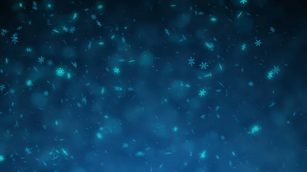Abstract Gradient Background Snowflakes Storm — Φωτογραφία Αρχείου
