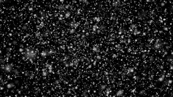 abstract black background with falling snow