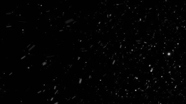 Fondo Negro Abstracto Con Nieve Que Cae — Foto de Stock