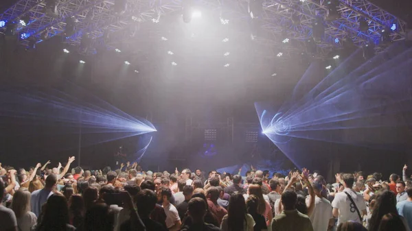 Crowd People Music Concert Stage Night Club — Fotografia de Stock