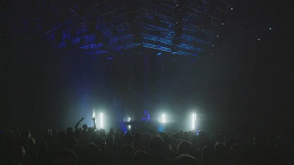 Crowd People Music Concert Stage Night Club — Stockfoto