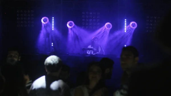 Crowd People Music Concert Stage Night Club — Stockfoto